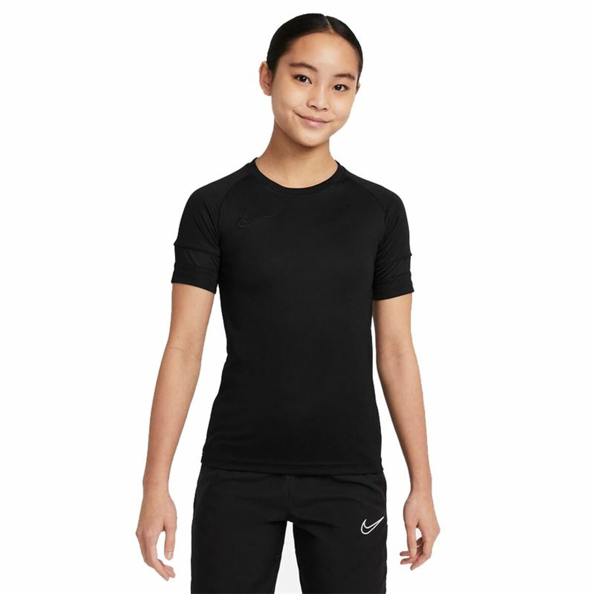 Camiseta de Manga Corta Infantil Nike Dri-Fit Academy Girls Negro