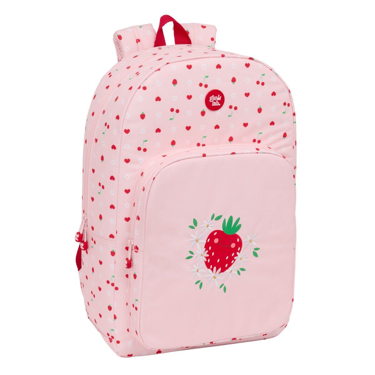 Mochila Escolar Glow Lab Frutitas 30 x 46 x 14 cm