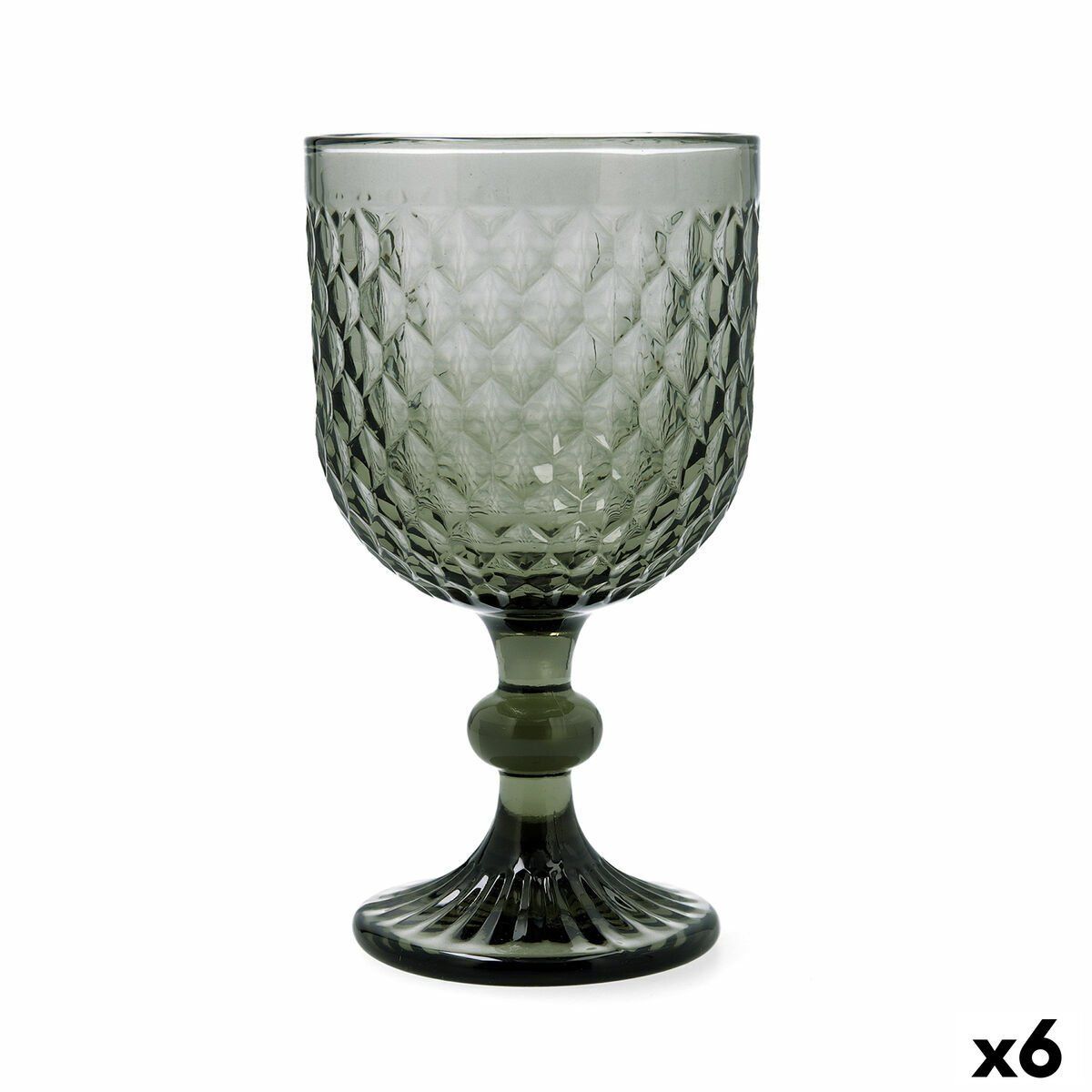 Copa Bidasoa Elite Gris Vidrio 350 ml (6 Unidades)