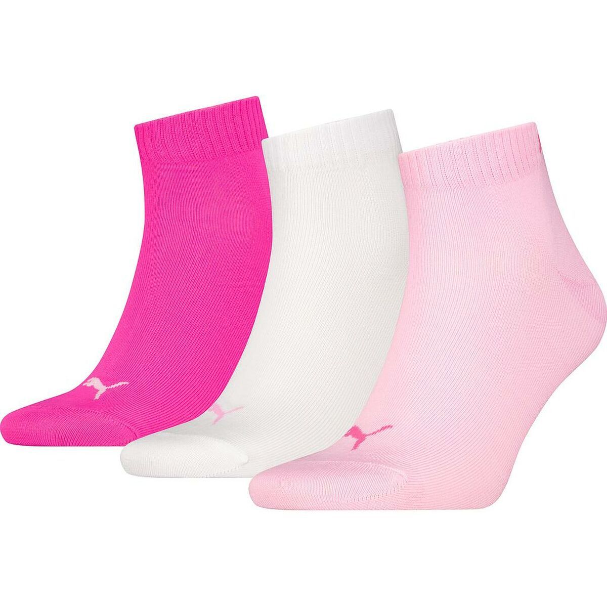 Pack de calcetines Puma QUARTER PLAIN 3P 701230337 442 Rosa 3 Piezas