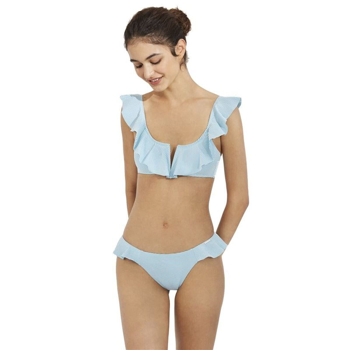 Bikini Ysabel Mora Volantes Brasileña Cian