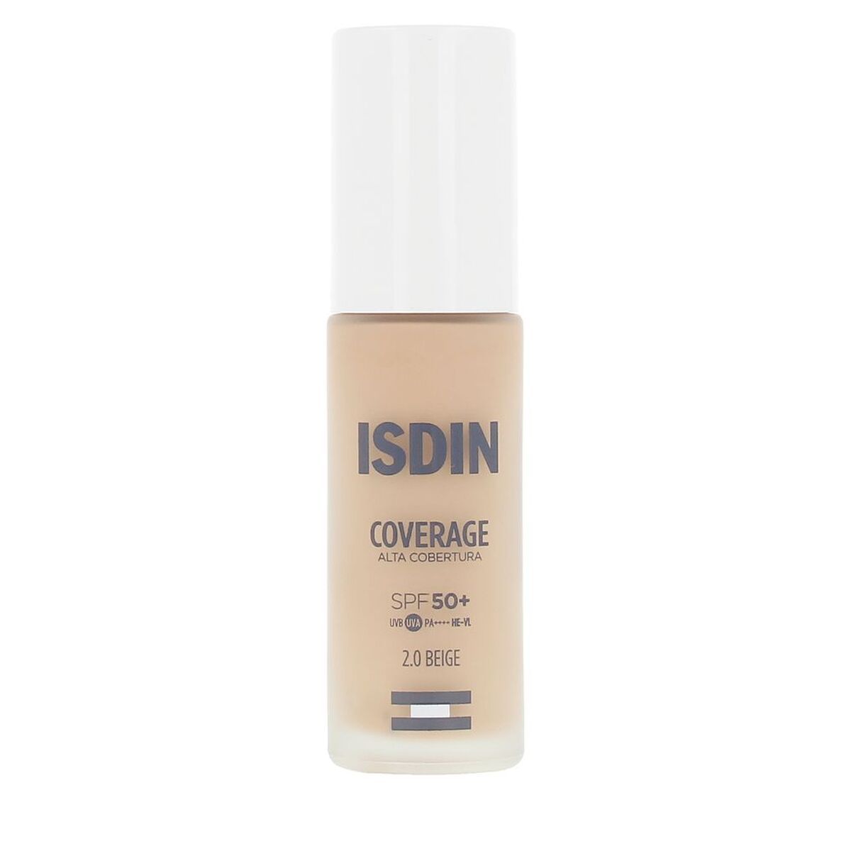 Base de Maquillaje Fluida Isdin COVERAGE Nº 2.0 Beige Spf 50 30 g