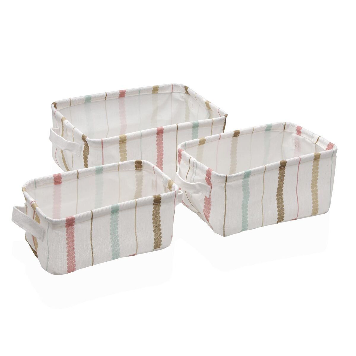 Juego de Cestas Versa Textil 18 x 14 x 28 cm 28 x 18 x 14 cm