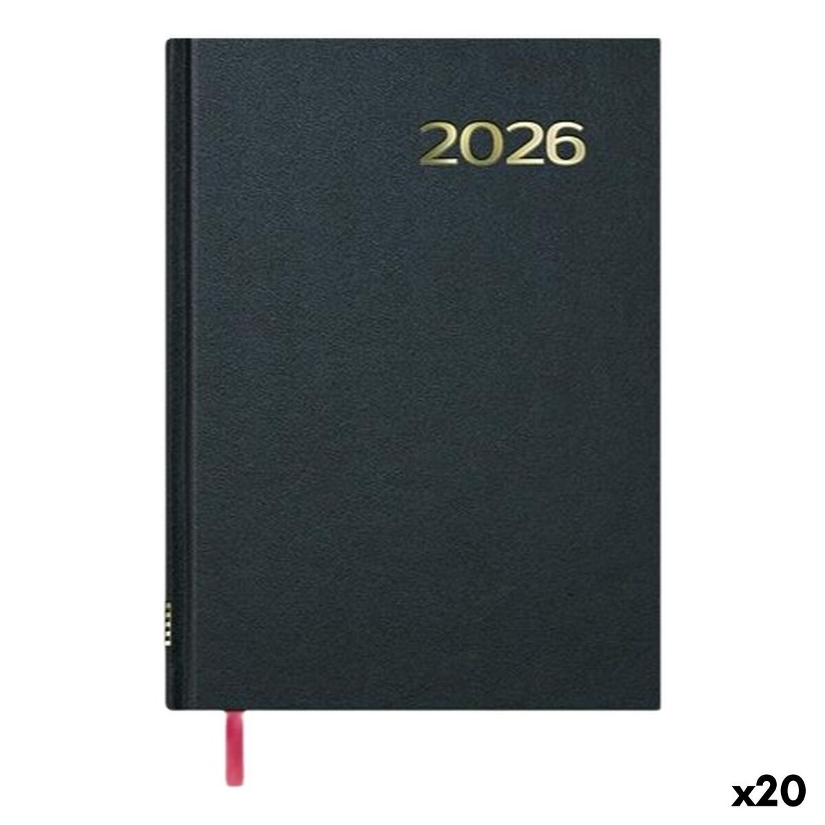Agenda DOHE SÍNTEX Negro 14 x 20 cm 2026 (20 Unidades)