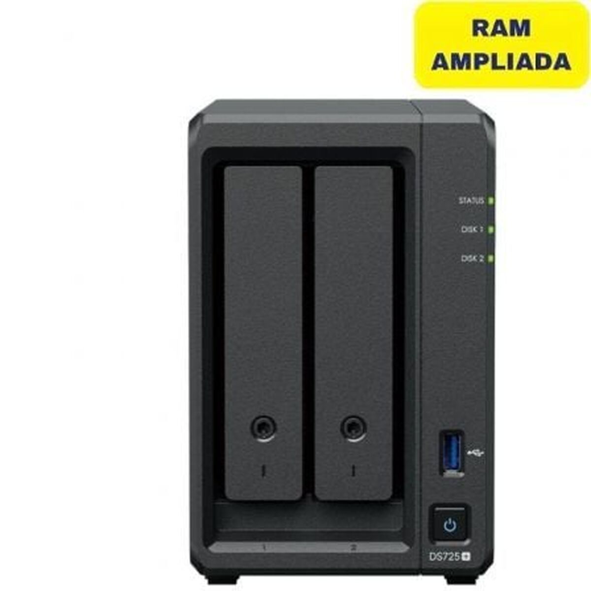 Almacenamiento en Red NAS Synology DS725+/32G Negro AMD Ryzen R1600