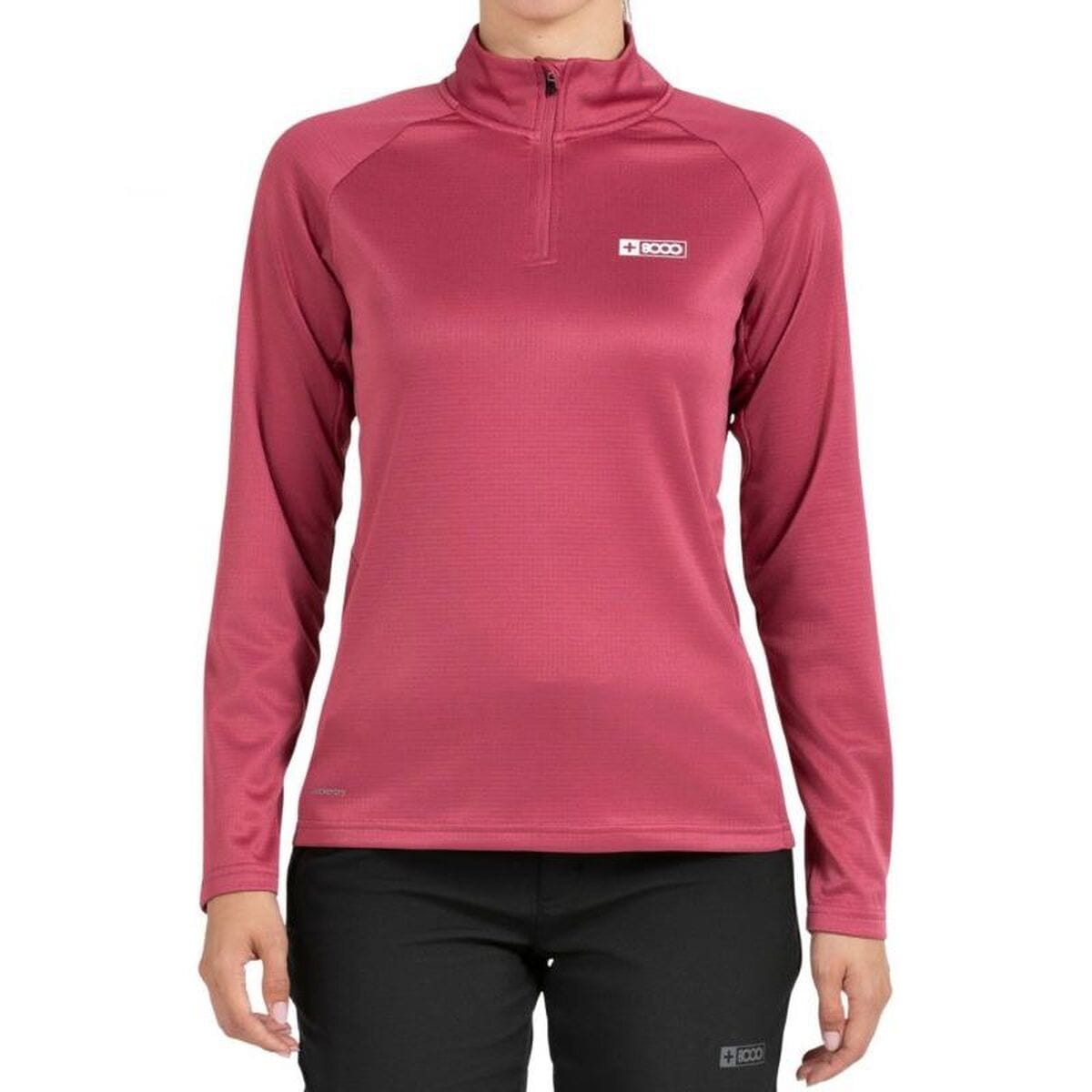 Camiseta de Manga Larga de Mujer +8000 Lua Rojo Carmesí