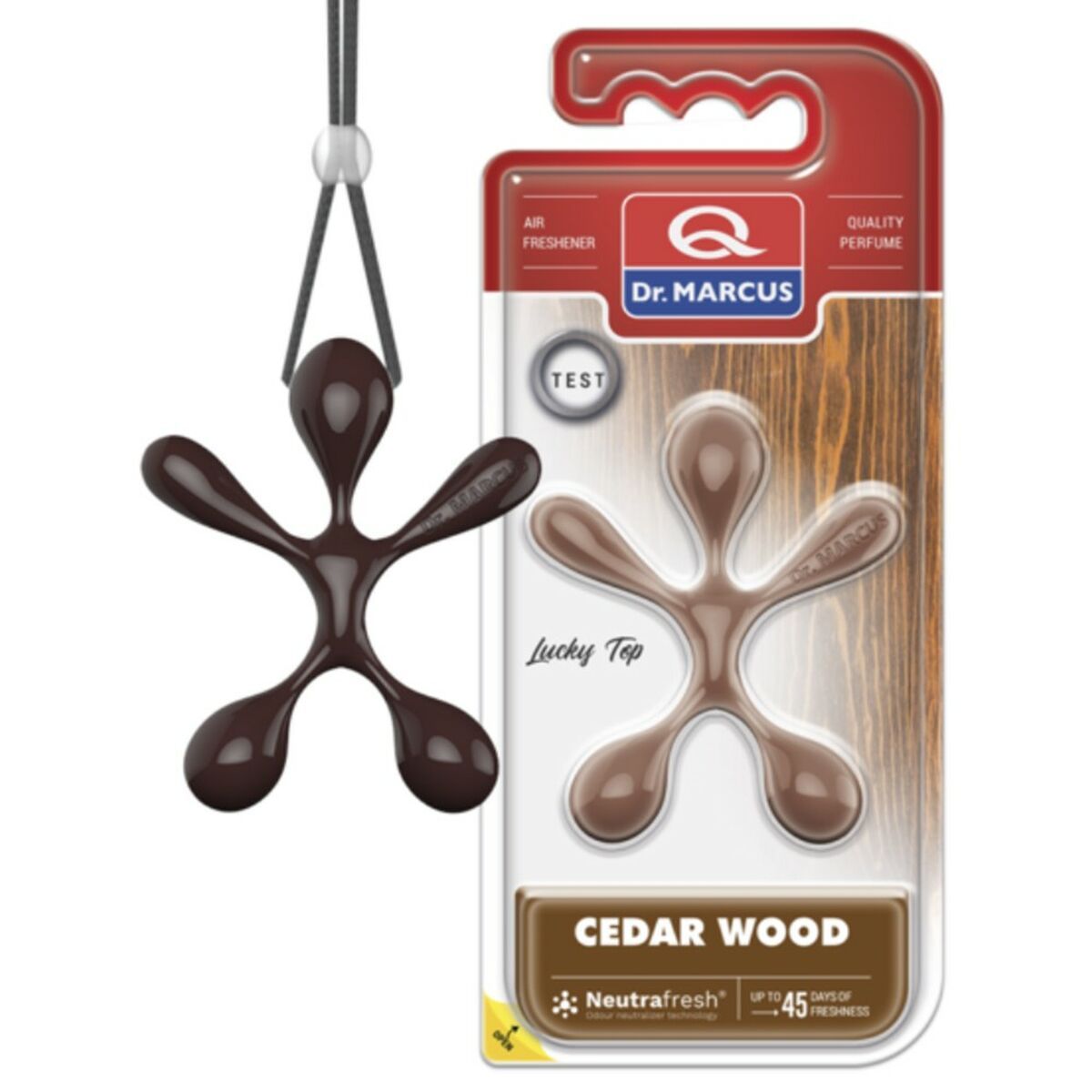 Ambientador para Coche Dr Marcus Lucky Top Madera de cedro Plástico Fragancia Colgante (12 Unidades)