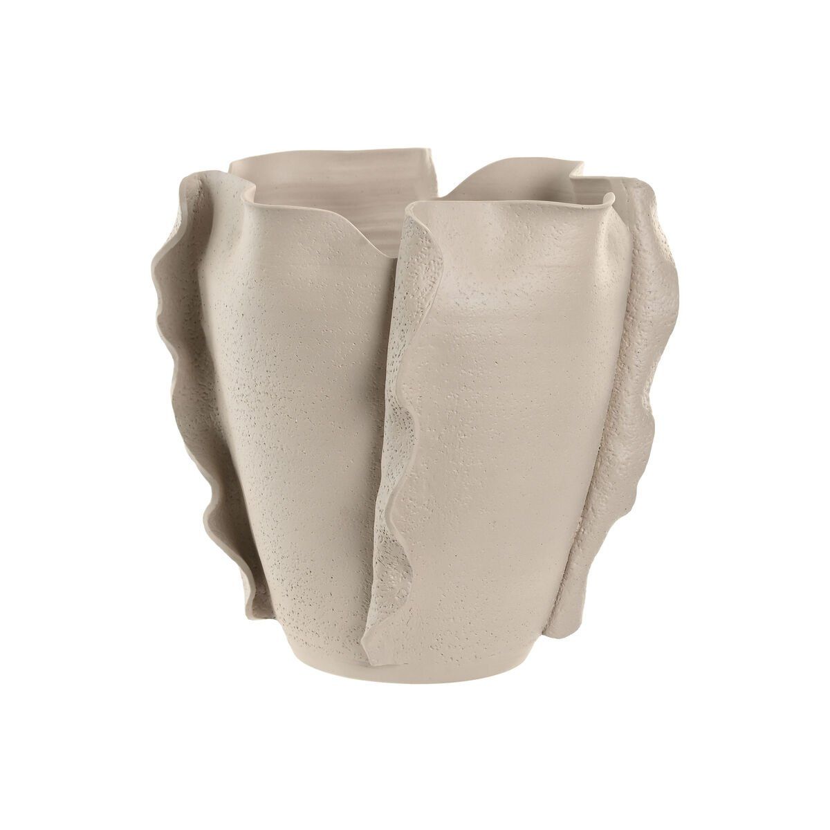 Jarrón Home ESPRIT Blanco Cerámica Estilo artesanal Moderno 33 x 33 x 32 cm