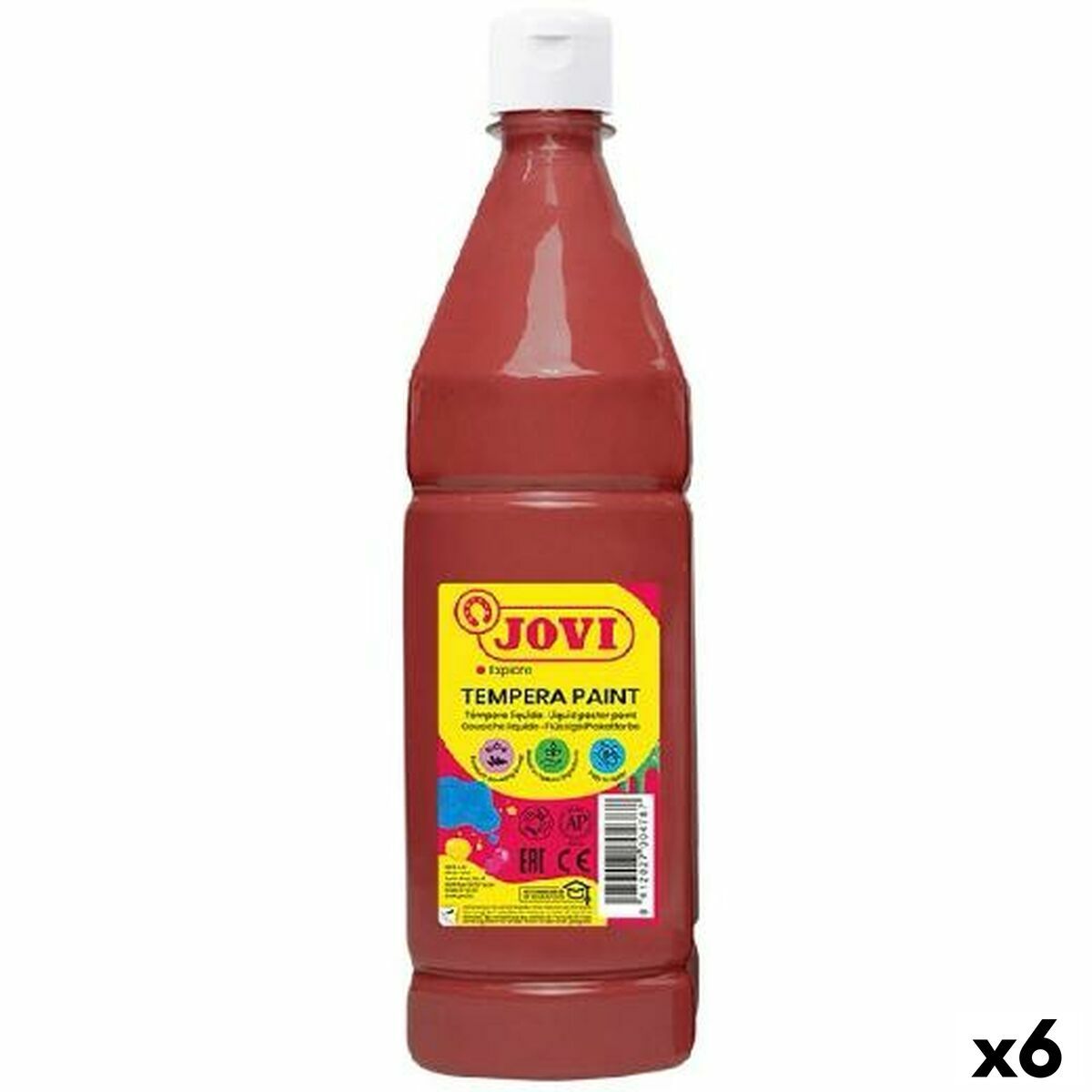 Témpera Jovi Marrón 1 L (6 Unidades)