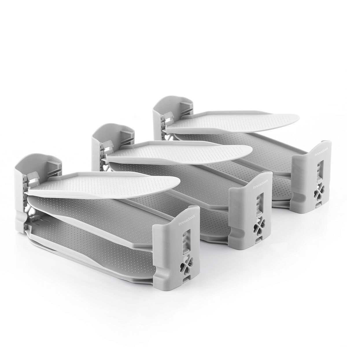 Organizador de Zapatos Regulable InnovaGoods Gris Plástico 6 Unidades (Reacondicionado A)