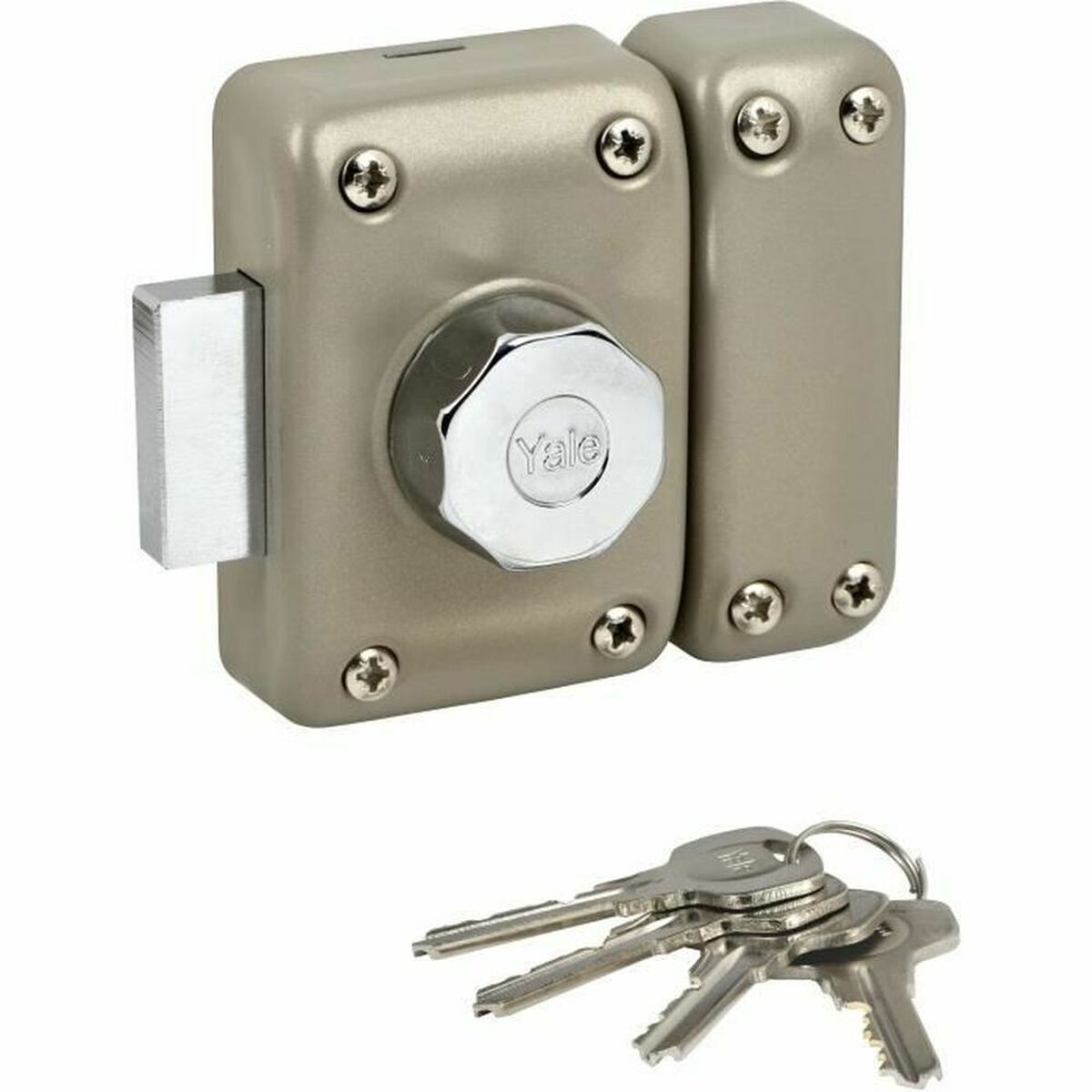 Cerradura de sobreponer Yale YV25BT-50 Beige Acero