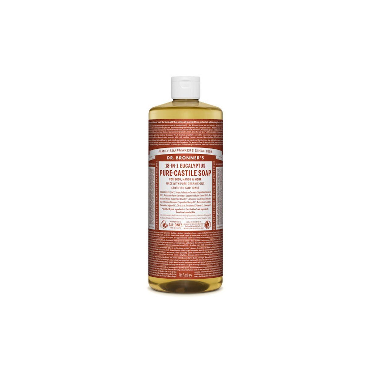 Jabón Líquido Dr Bronner's 18 in 1 Eucalyptus 945 ml