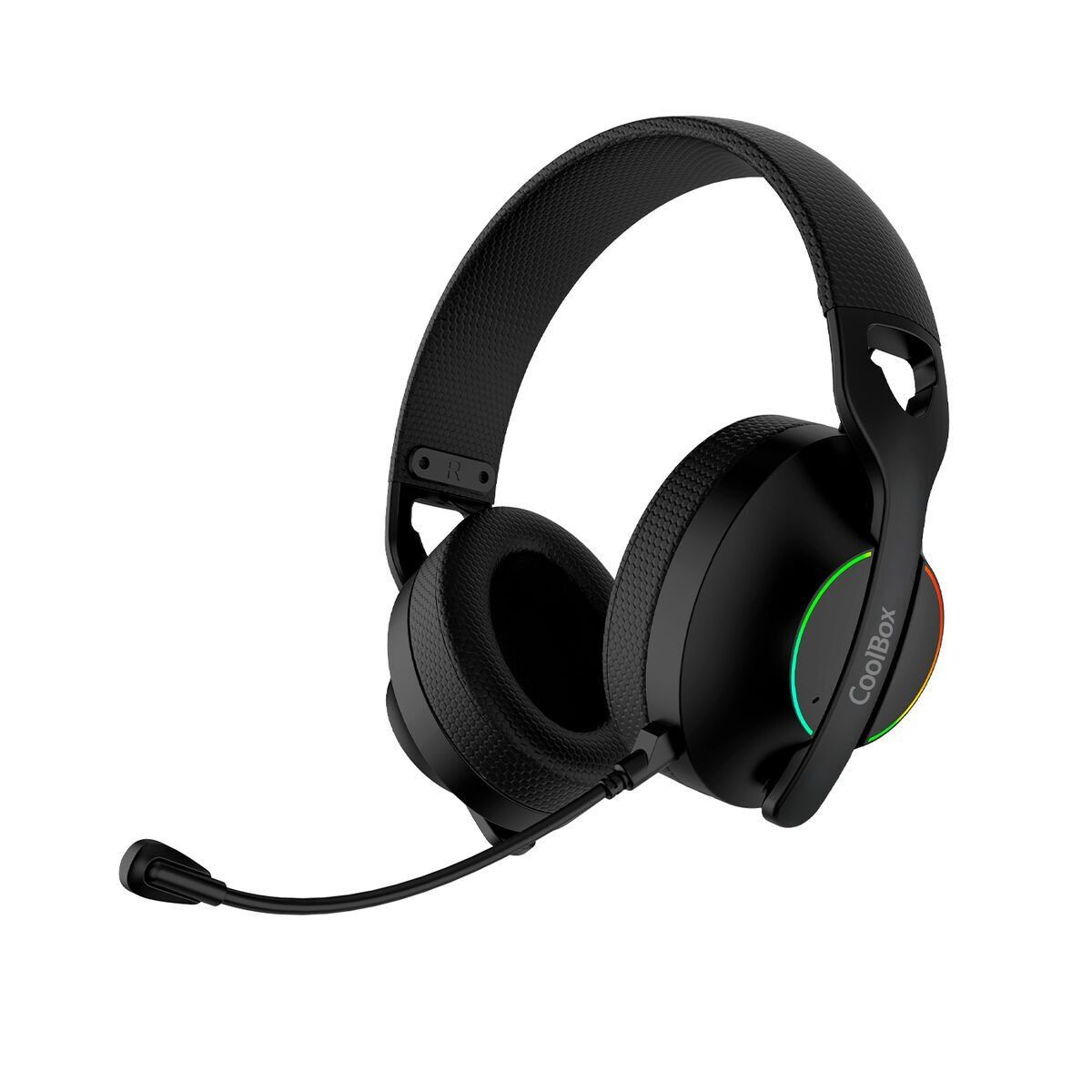 Auriculares con Micrófono Gaming CoolBox COO-AUM-WB01-B Negro