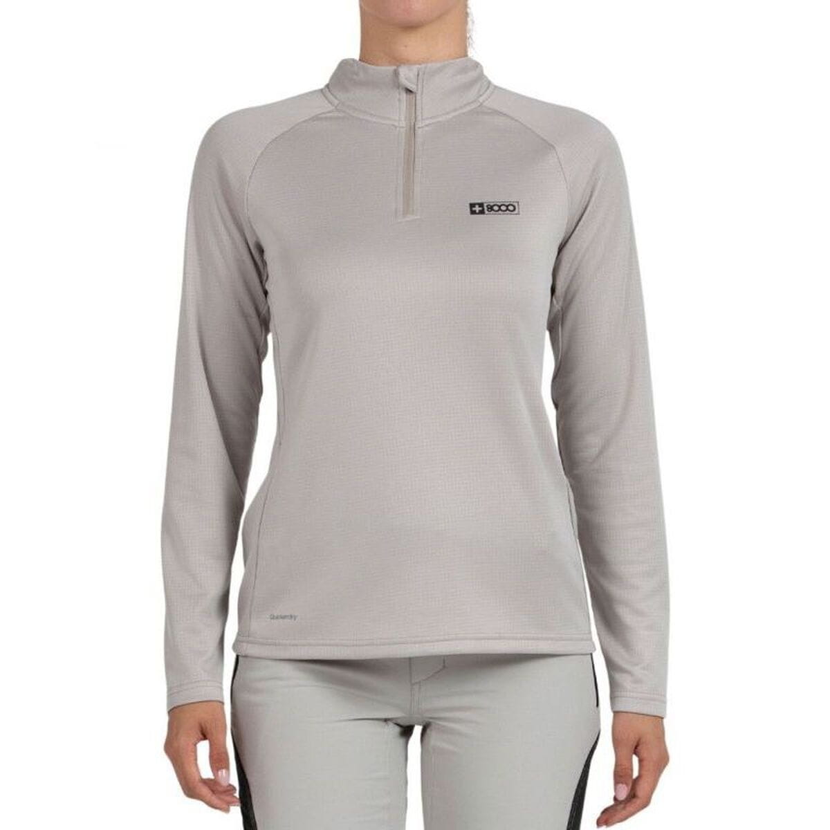 Camiseta de Manga Larga de Mujer +8000 Lua Gris claro