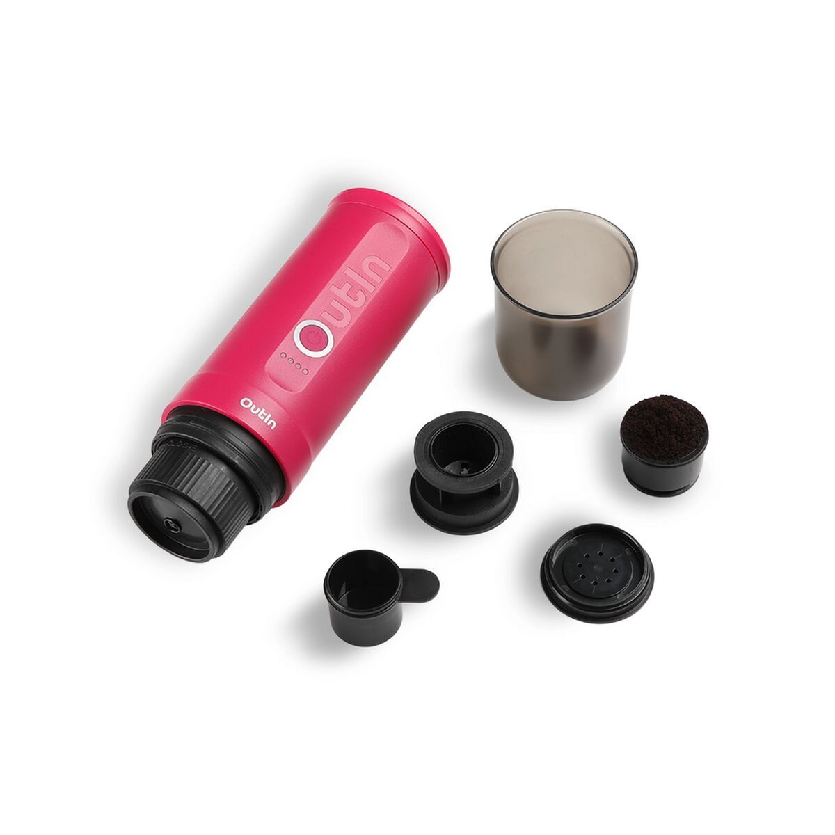 Cafetera Portátil Outin OUTINPINK Acero Inoxidable 50 ml 80 ml