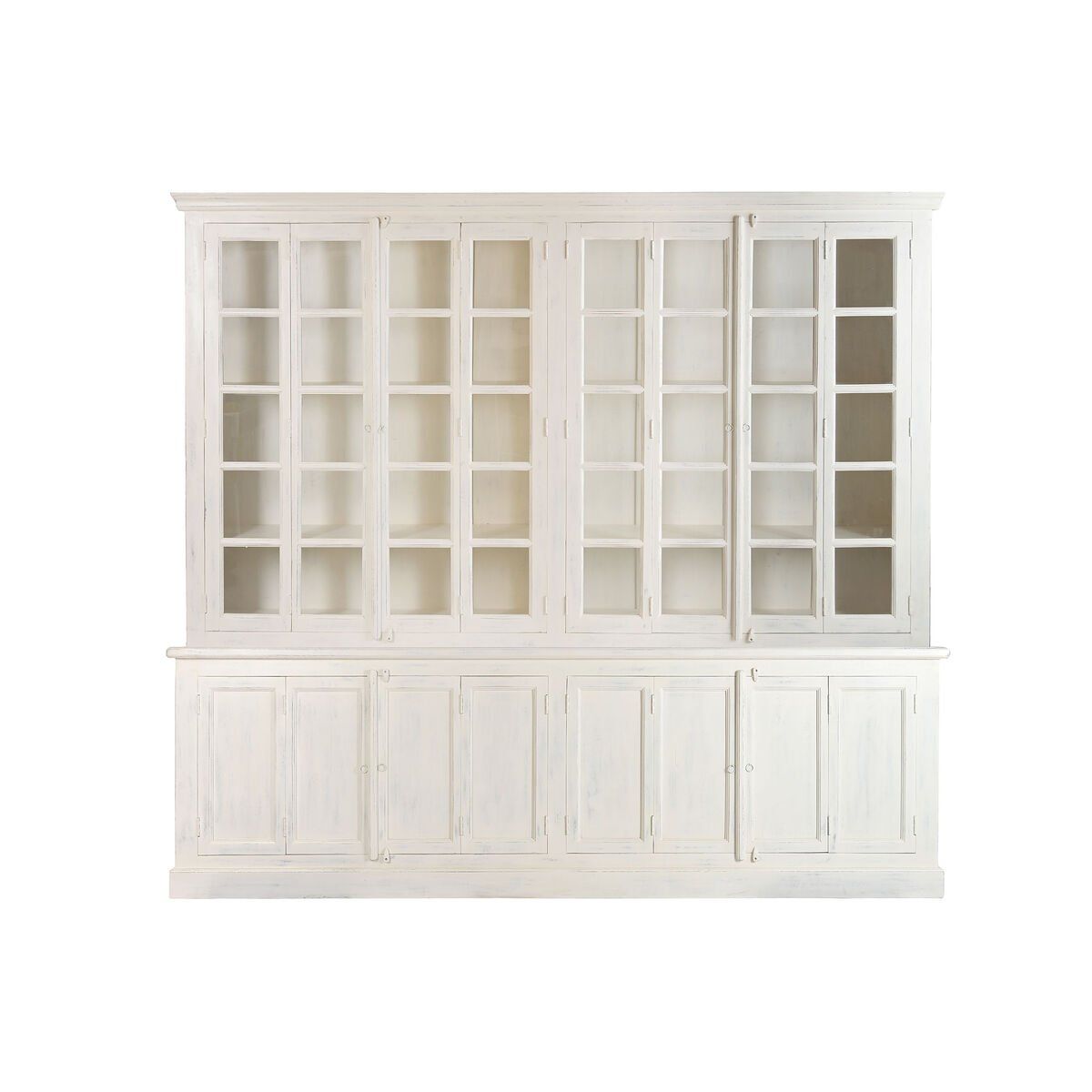 Vitrina Home ESPRIT Blanco Teca Madera de mango 270 X 43 X 244 CM