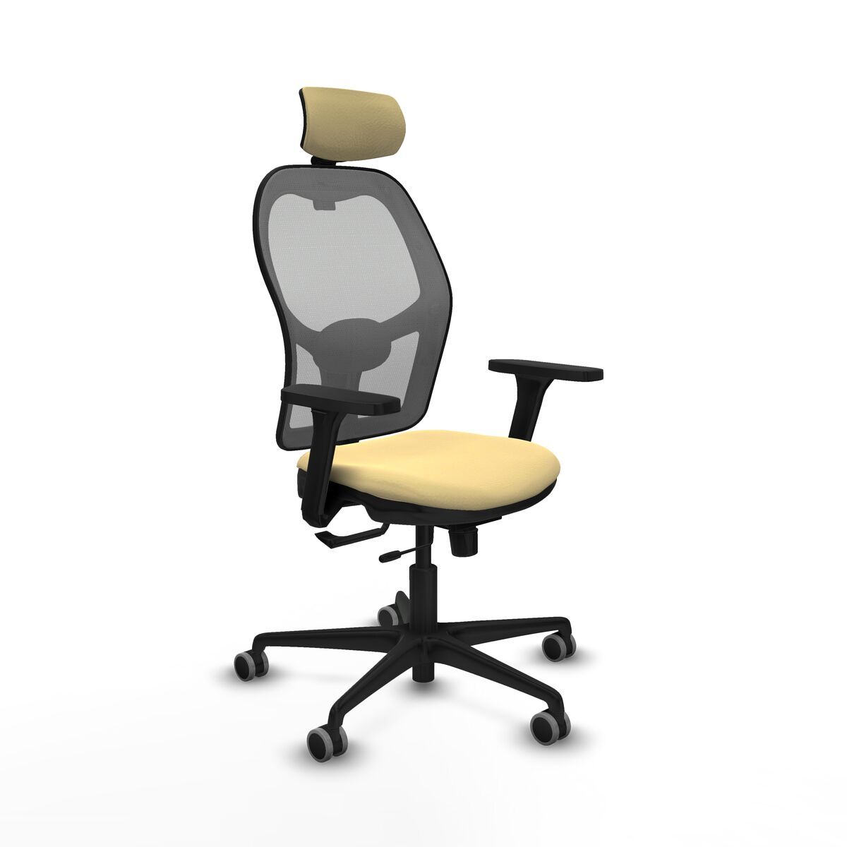 Silla de Oficina con Cabecero Jorquera Piqueras y Crespo 3D036G2 Crema
