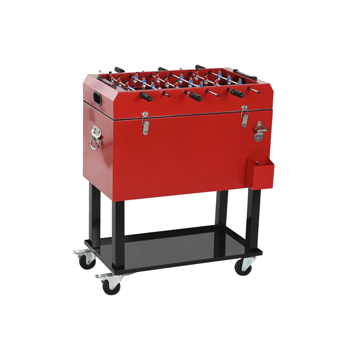 Nevera Portátil Home ESPRIT Negro Rojo Metal 71 x 62 x 85 cm
