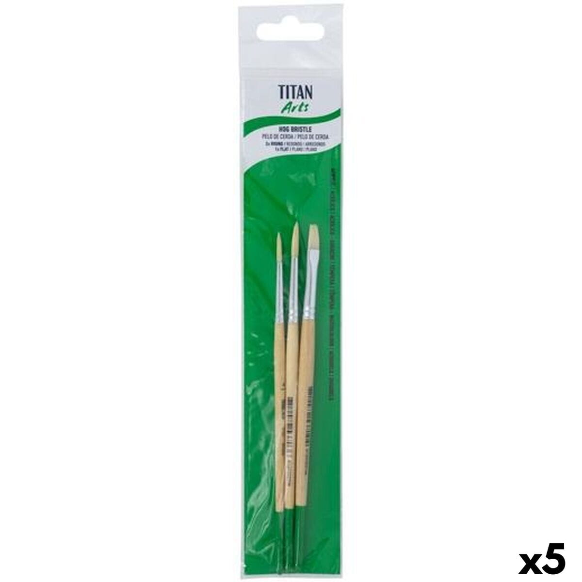 Pinceles Titan Arts Nº 4-6-8 3 Piezas (5 Unidades)