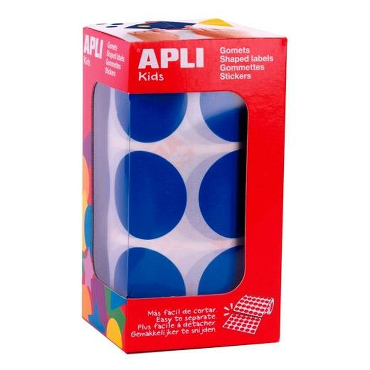 Pegatinas Apli Azul Redondo