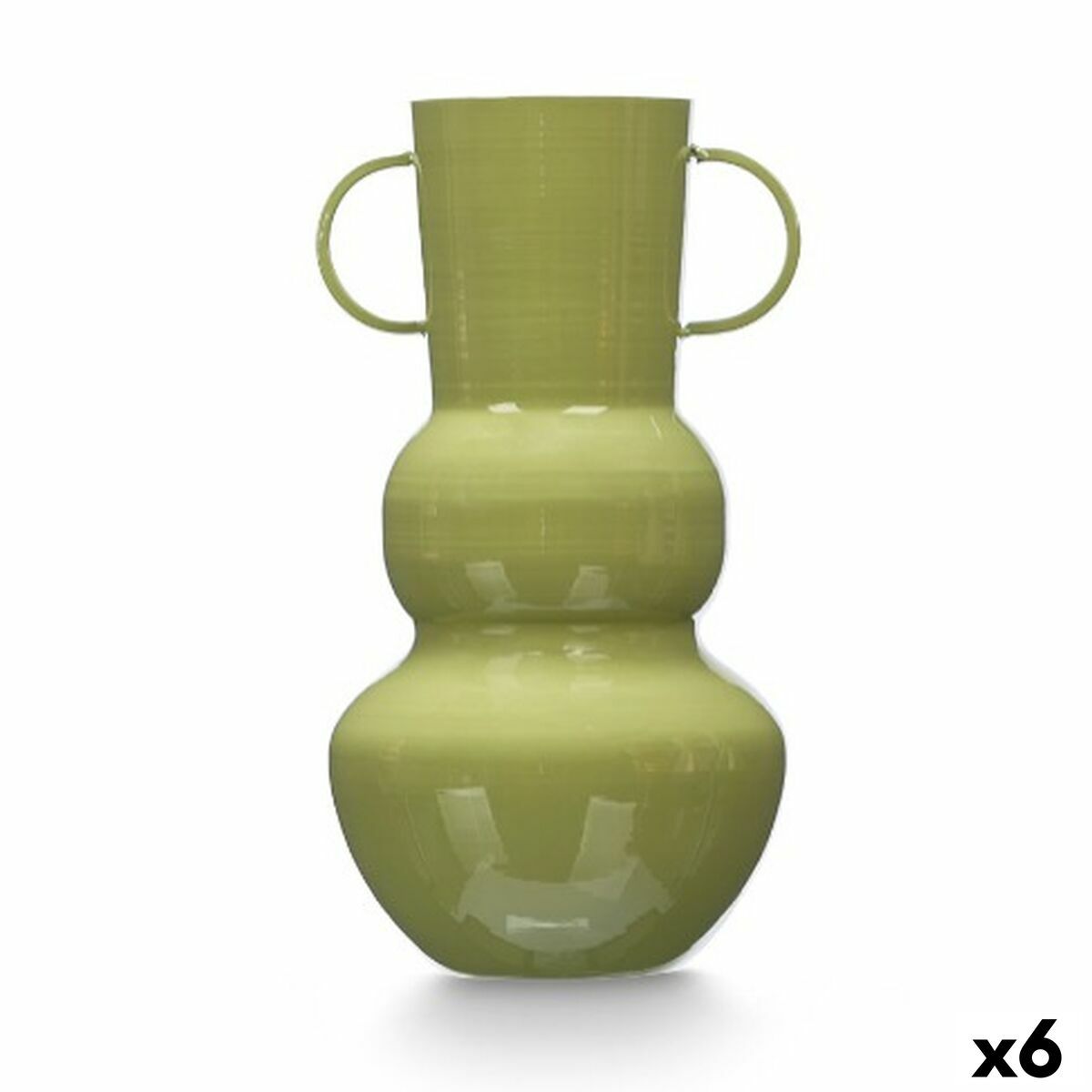 Jarrón Gift Decor Verde Hierro Bola 17,5 x 30 x 16 cm (6 Unidades)
