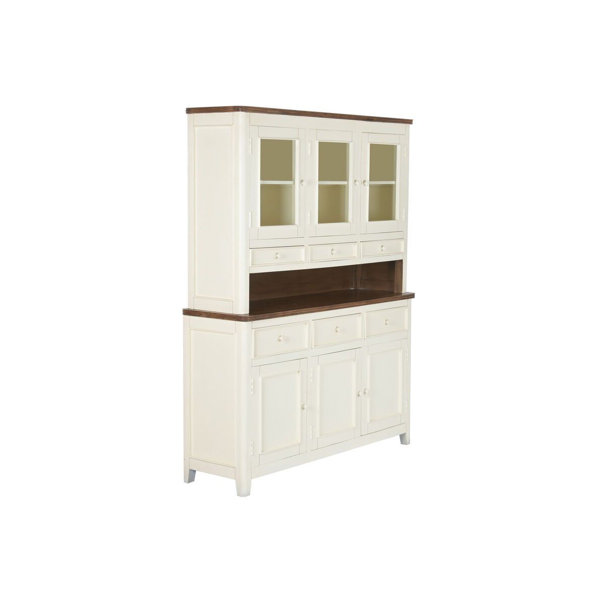 Vitrina Home ESPRIT Crema Marrón oscuro Madera de mango Madera MDF 150 X 45 X 190 CM