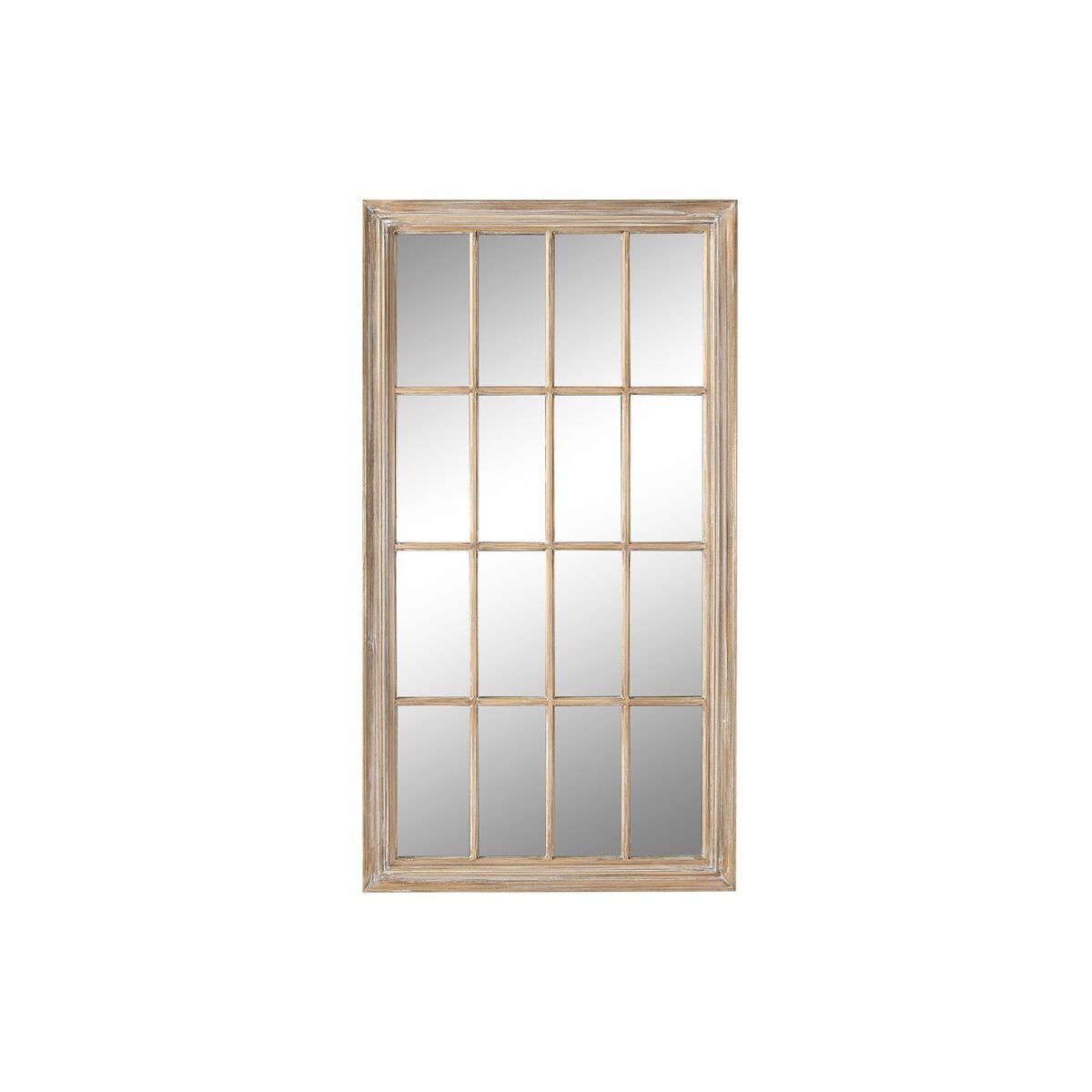 Espejo de pared Home ESPRIT Natural Ventana Decapé 68 x 4 x 128 cm