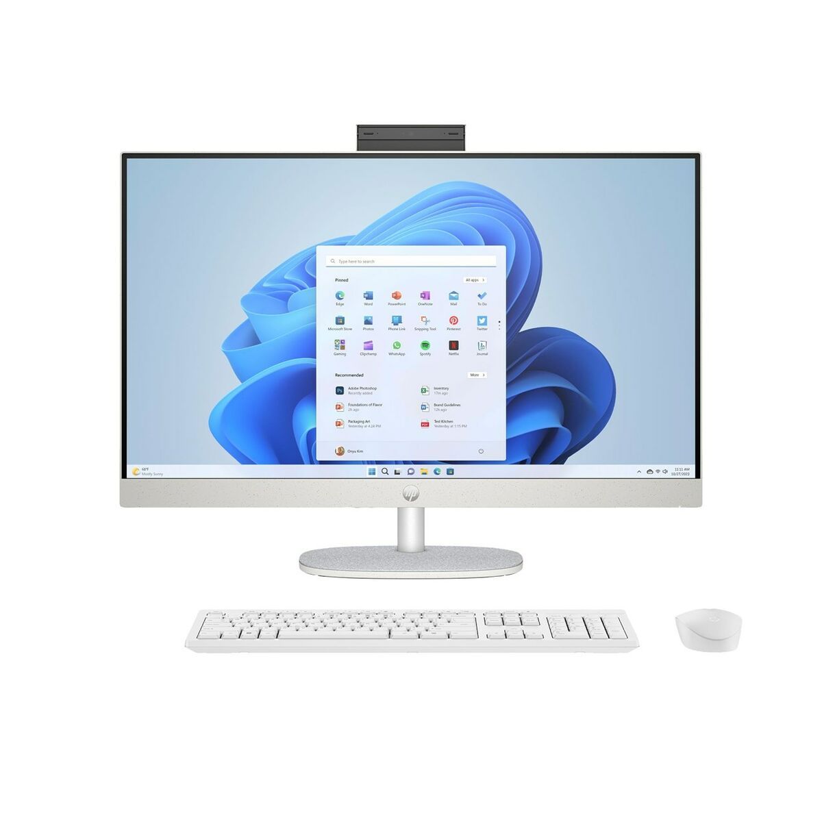 All in One HP 9U2K5EA 27" AMD Ryzen 5 7520U 16 GB RAM 512 GB SSD
