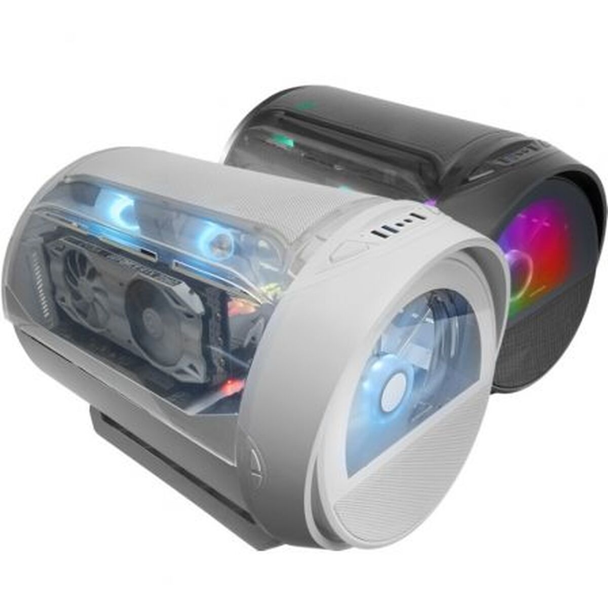 Caja Semitorre ATX Mars Gaming MCCYLONW Blanco