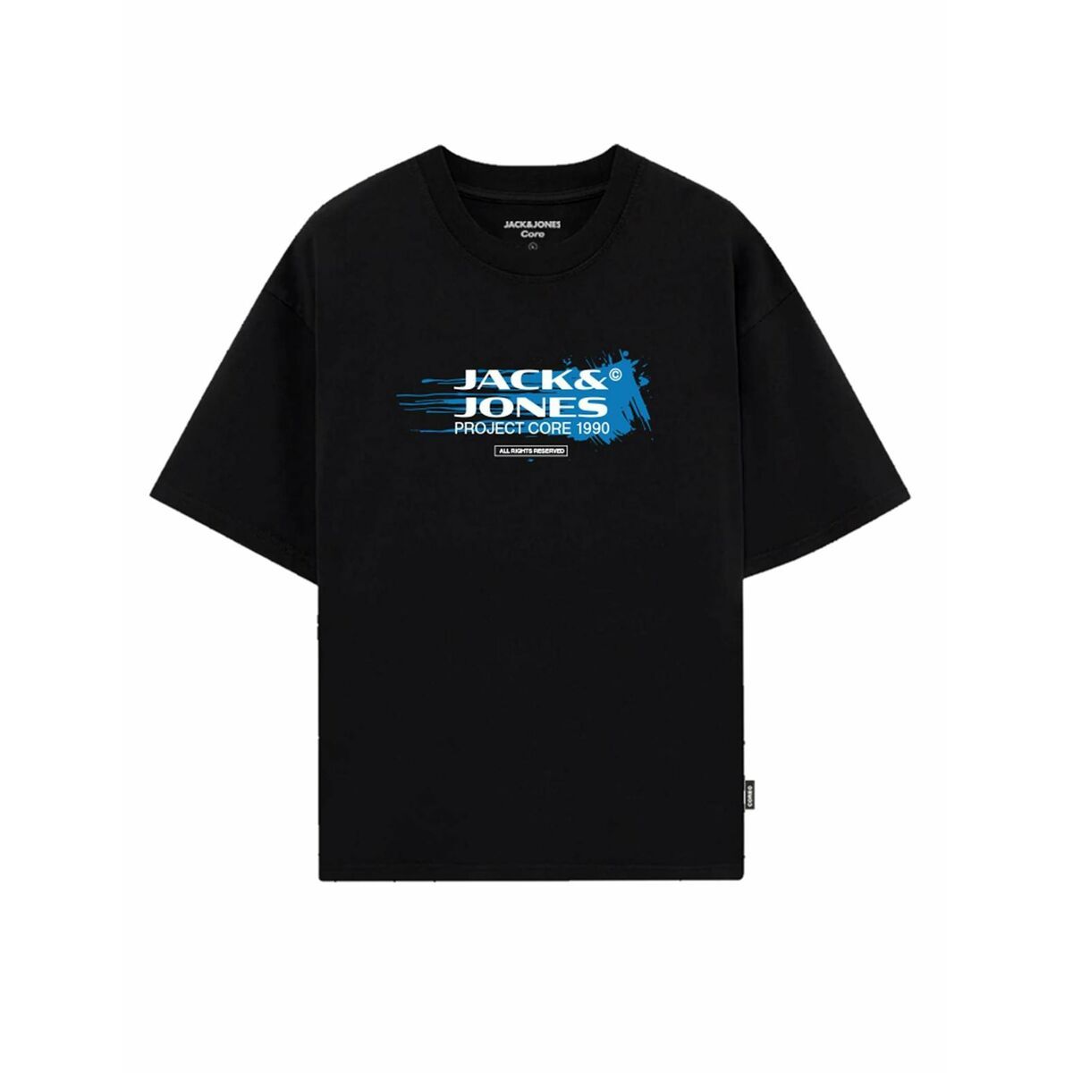 Camiseta de Manga Corta Hombre Jack & Jones JCOCONDOR TEE SS CREW NECK FST 12284437 Negro