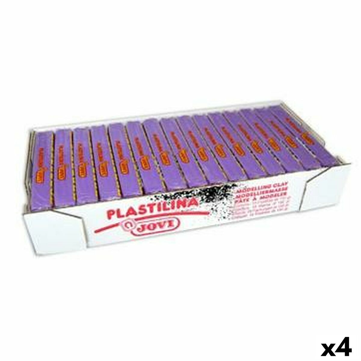 Plastilina Jovi Lila 15 Piezas (4 Unidades)