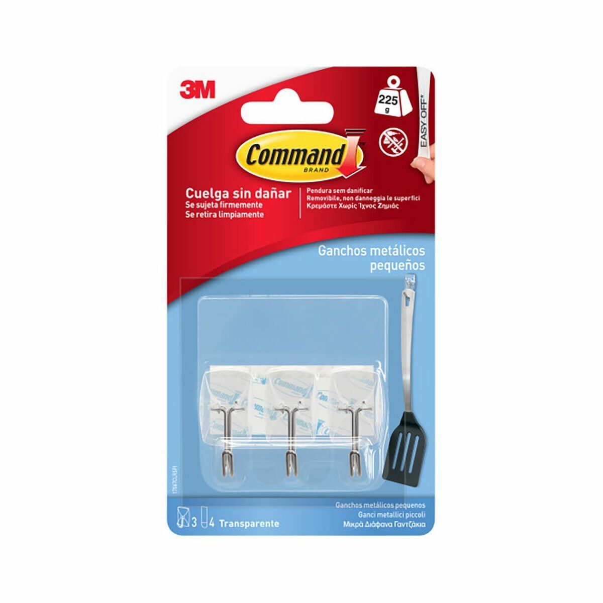 Gancho para colgar 3M Transparente 225 g 19 X 41 X 19 MM Plástico