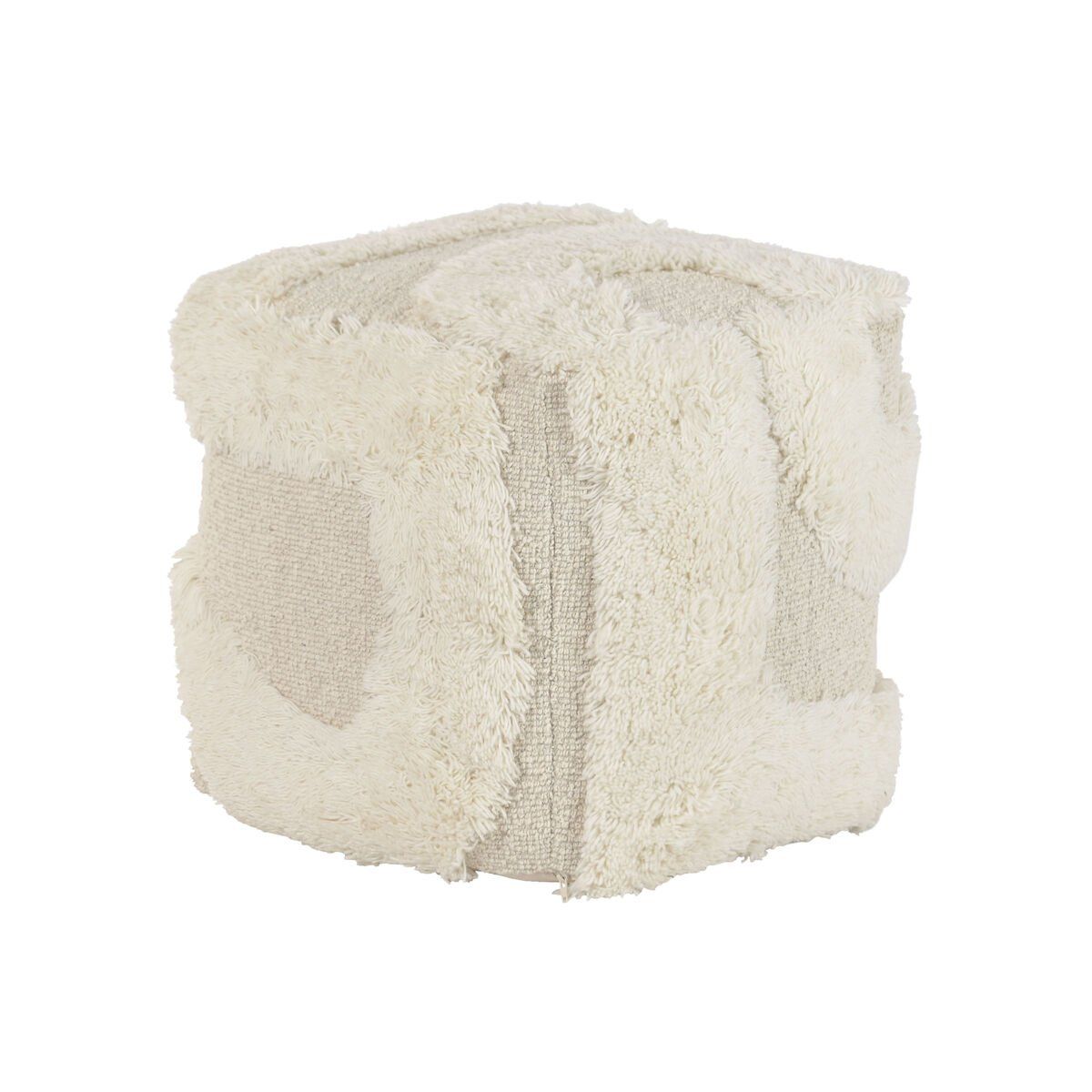 Reposapiés Home ESPRIT Beige Boho 45 x 45 x 45 cm