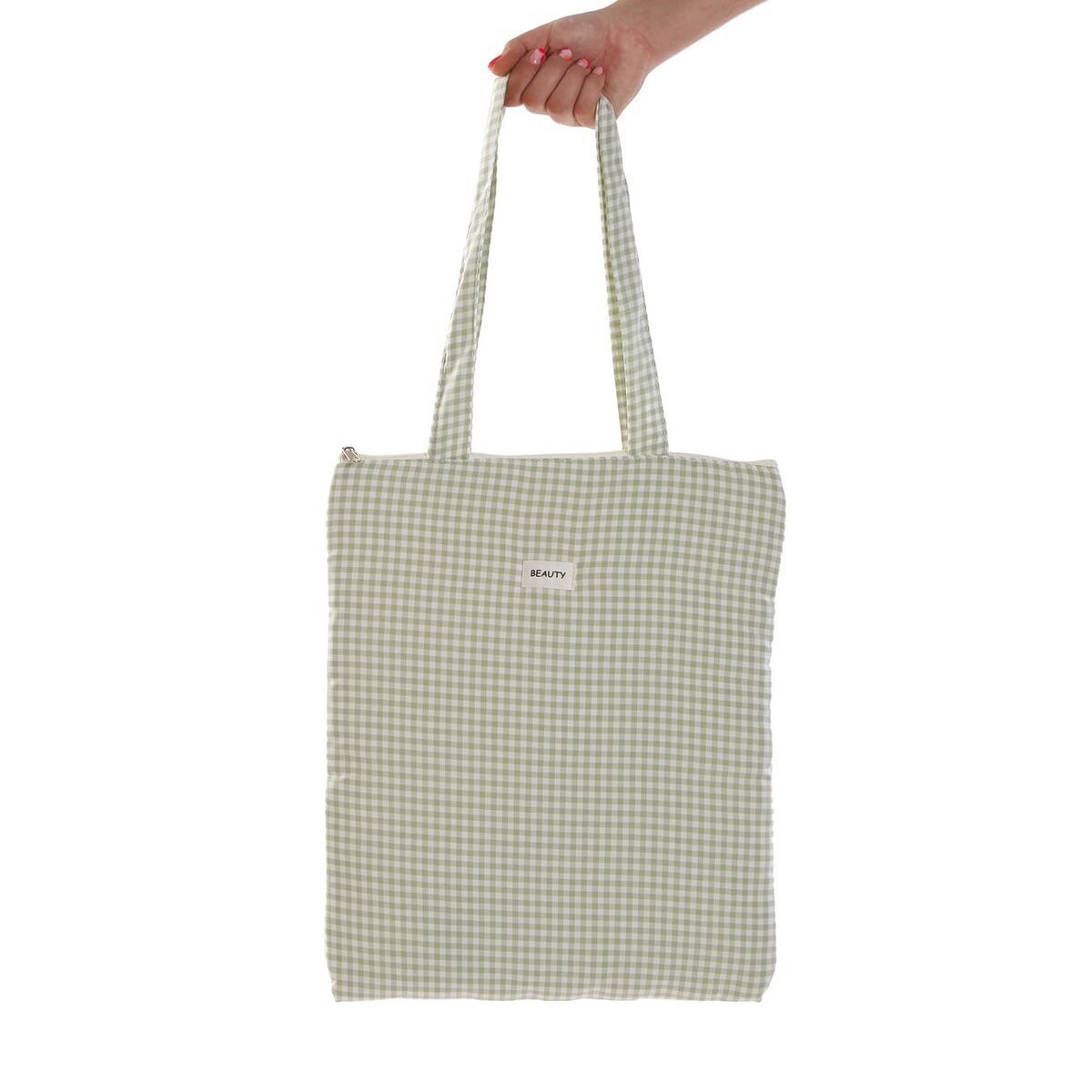 Bolso Mujer Versa Vichy Verde 40 x 33 cm