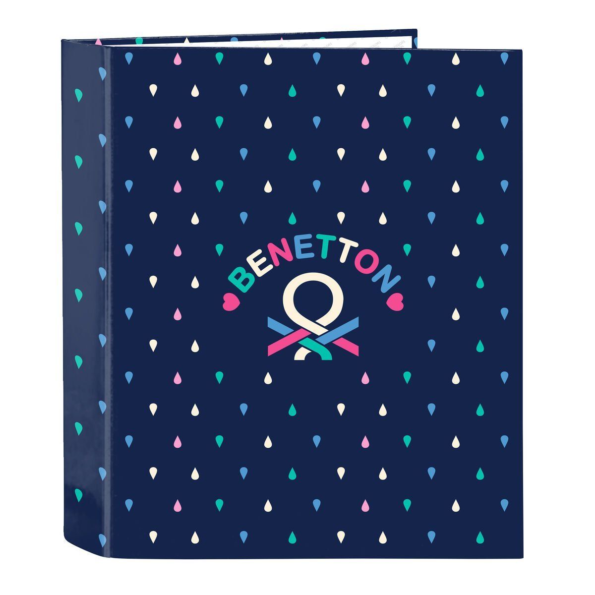 Carpeta de anillas Benetton Drop Multicolor A4 27 x 33 x 6 cm