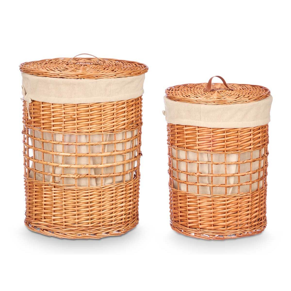 Juego de Cestos Kipit Natural Mimbre 2 Piezas