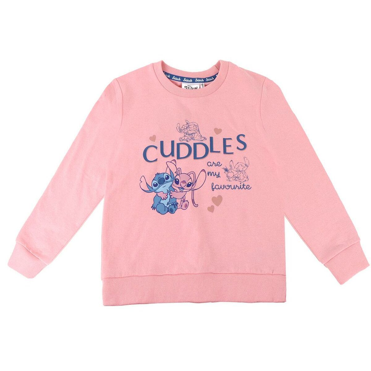 Sudadera con Capucha Niña Stitch Rosa