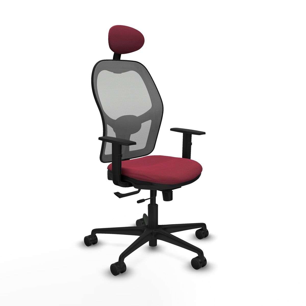 Silla de Oficina con Cabecero Jorquera Piqueras y Crespo 1D036N1 Granate