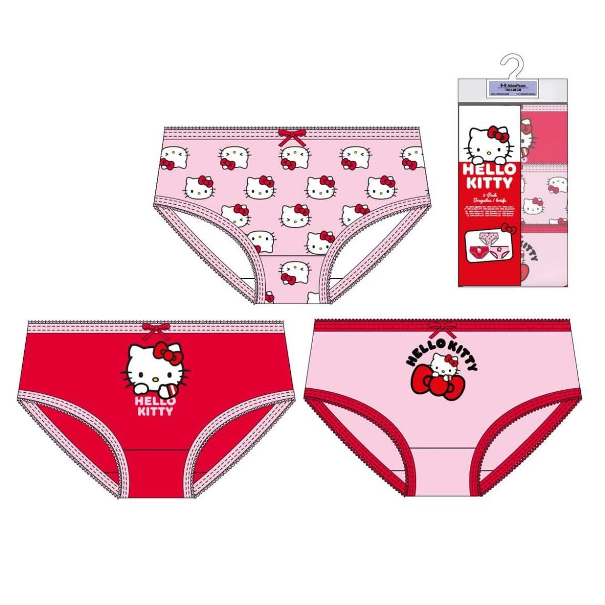 Bragas Hello Kitty Multicolor