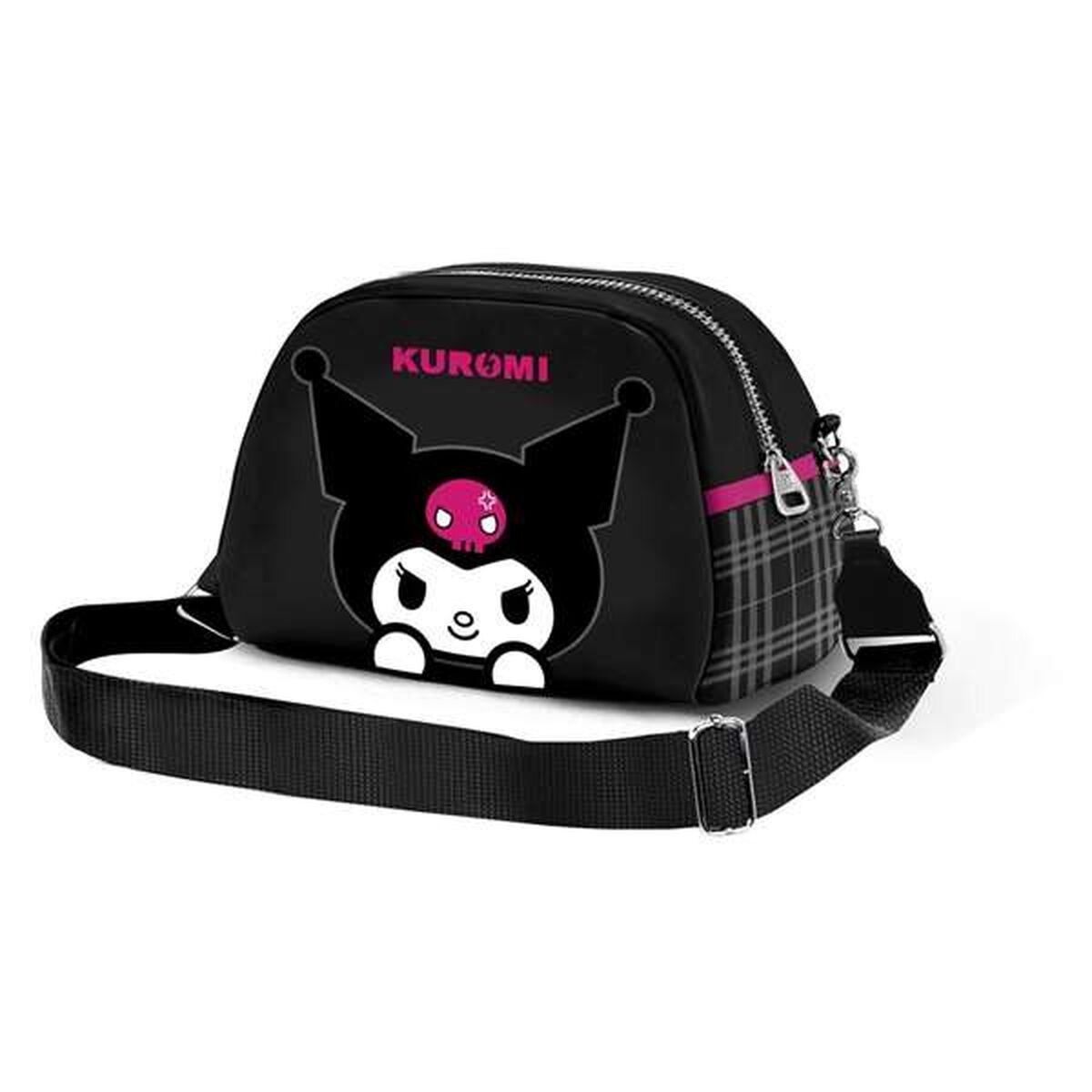 Bolso Bandolera Kuromi Negro 14 x 23 x 9 cm