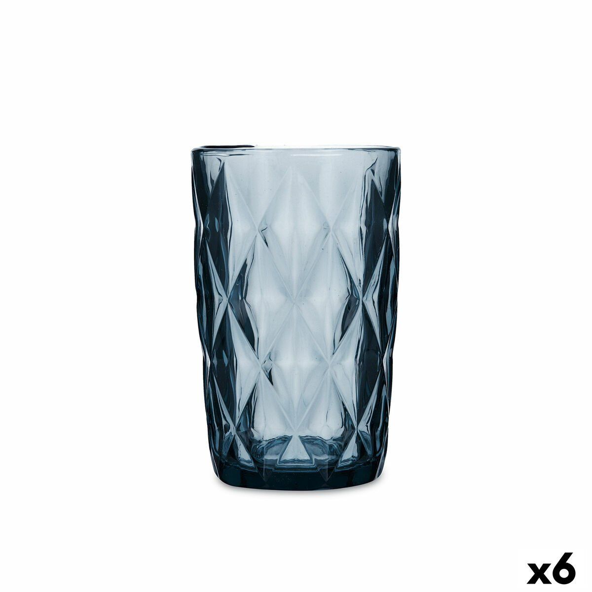 Vaso Quid Maia Azul Vidrio 400 ml (6 Unidades)