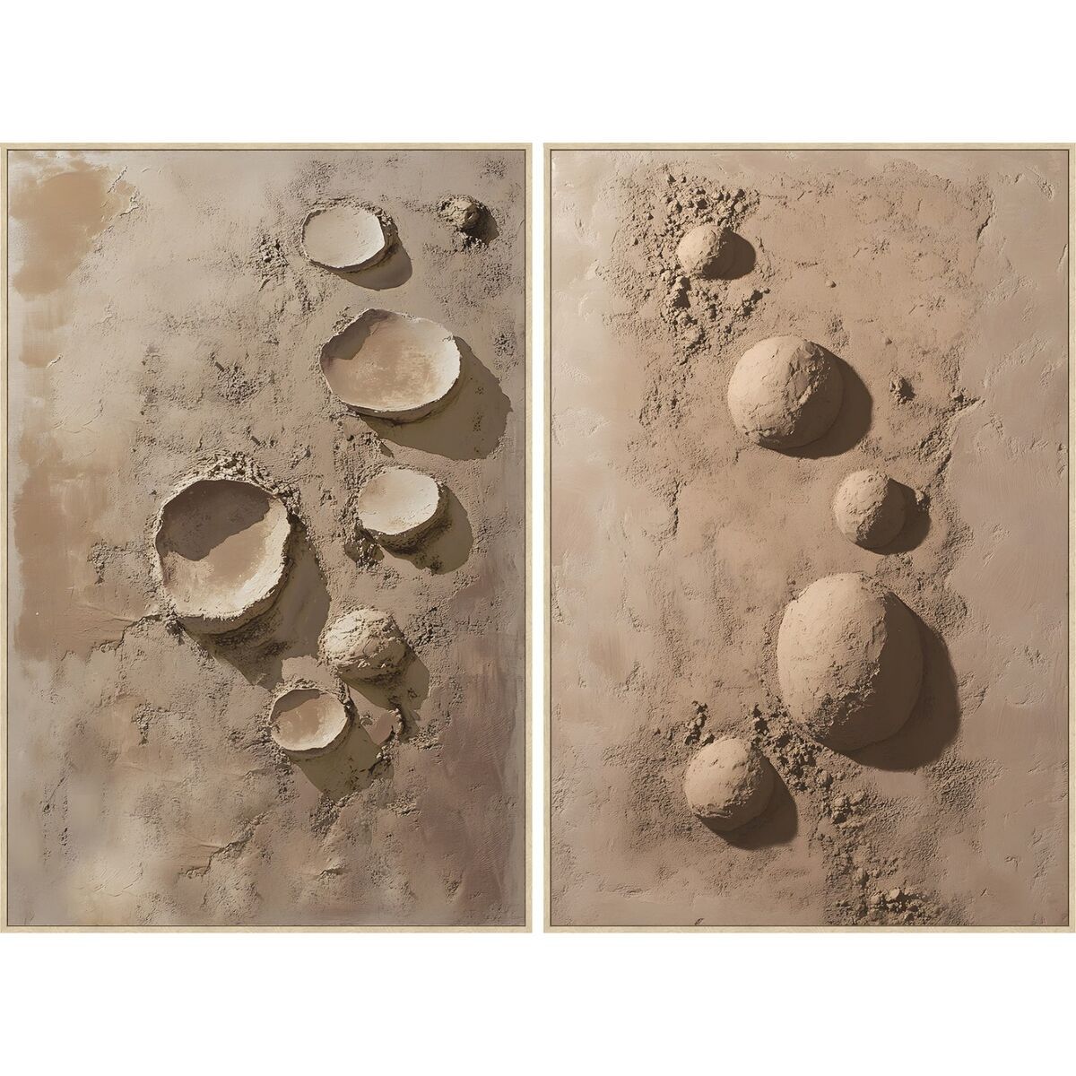 Lienzo Home ESPRIT Terracota Moderno 82,5 x 4,5 x 122,5 cm (2 Unidades)