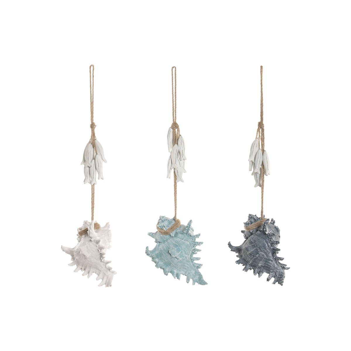 Decoración Colgante Home ESPRIT Azul Blanco Azul cielo Mediterráneo (3 Unidades)