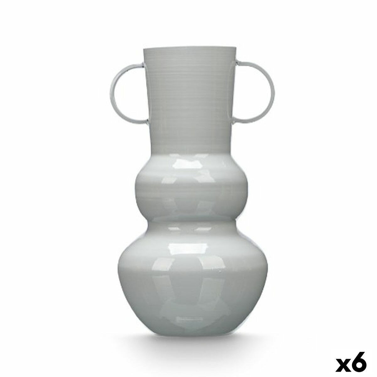 Jarrón Gift Decor Gris Hierro Bola 17,5 x 30 x 16 cm (6 Unidades)