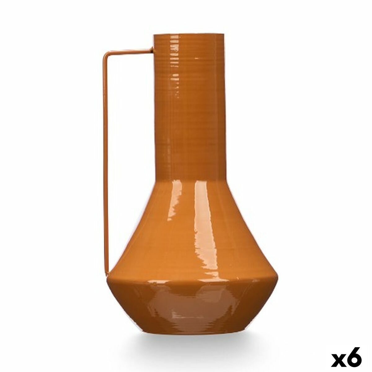 Jarrón Gift Decor Teja Hierro Cónico 17 x 29 x 7 cm (6 Unidades)