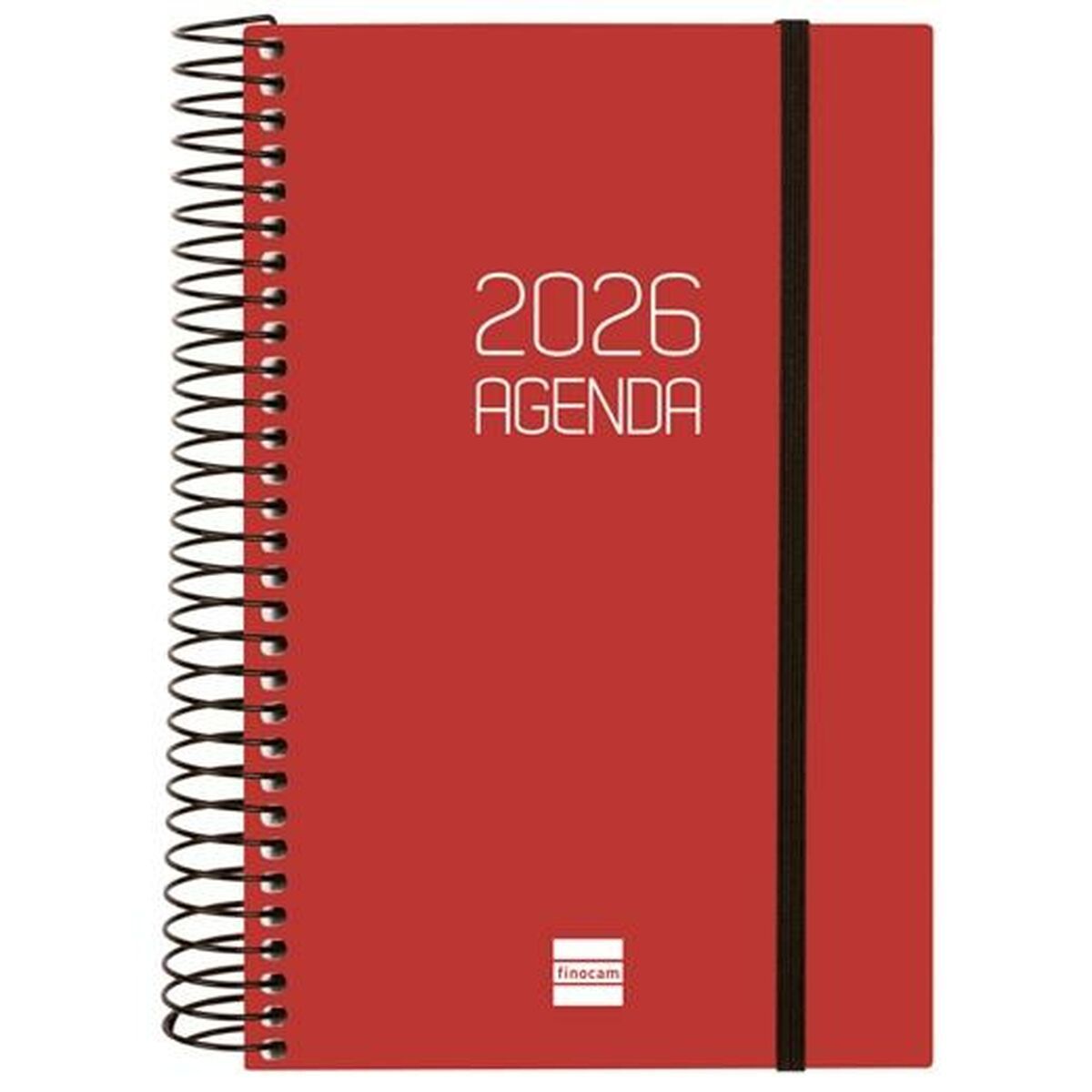 Agenda Finocam OPAQUE Burdeos 11,7 x 18,1 cm 2026
