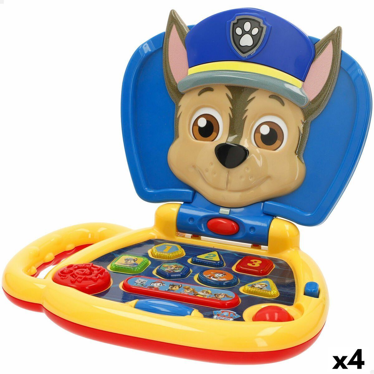 Ordenador de juguete The Paw Patrol Inglés 20 x 17 x 14 cm Multicolor (4 Unidades)