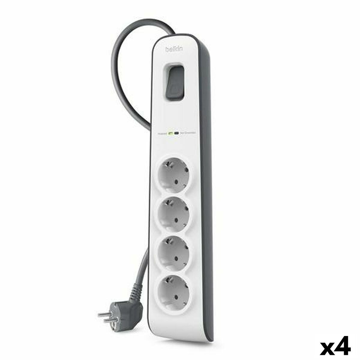 Regleta Enchufes 4 Tomas con interruptor Belkin (2 m)