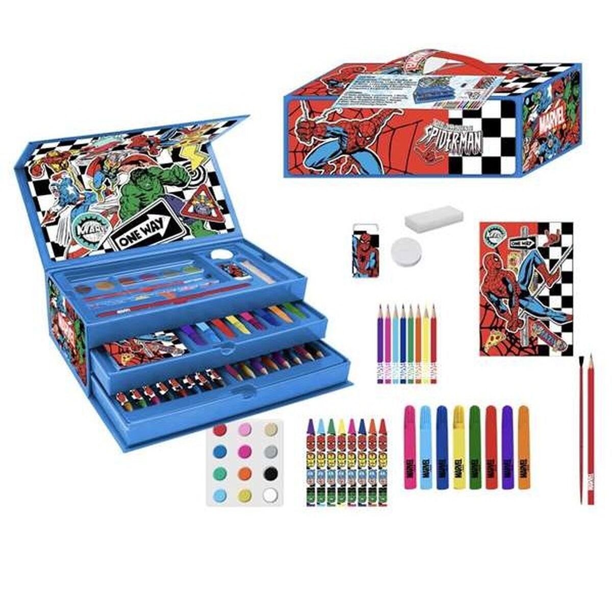 Caja de Actividades para Colorear The Avengers Azul