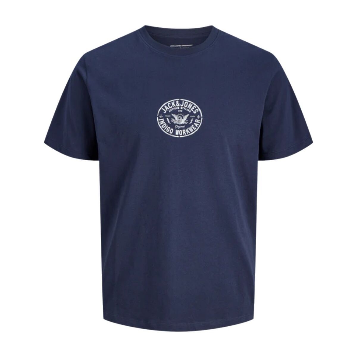 Camiseta de Manga Corta Hombre Jack & Jones JORRETRO TEE SS CREW NECK SMU 12288009 Azul marino